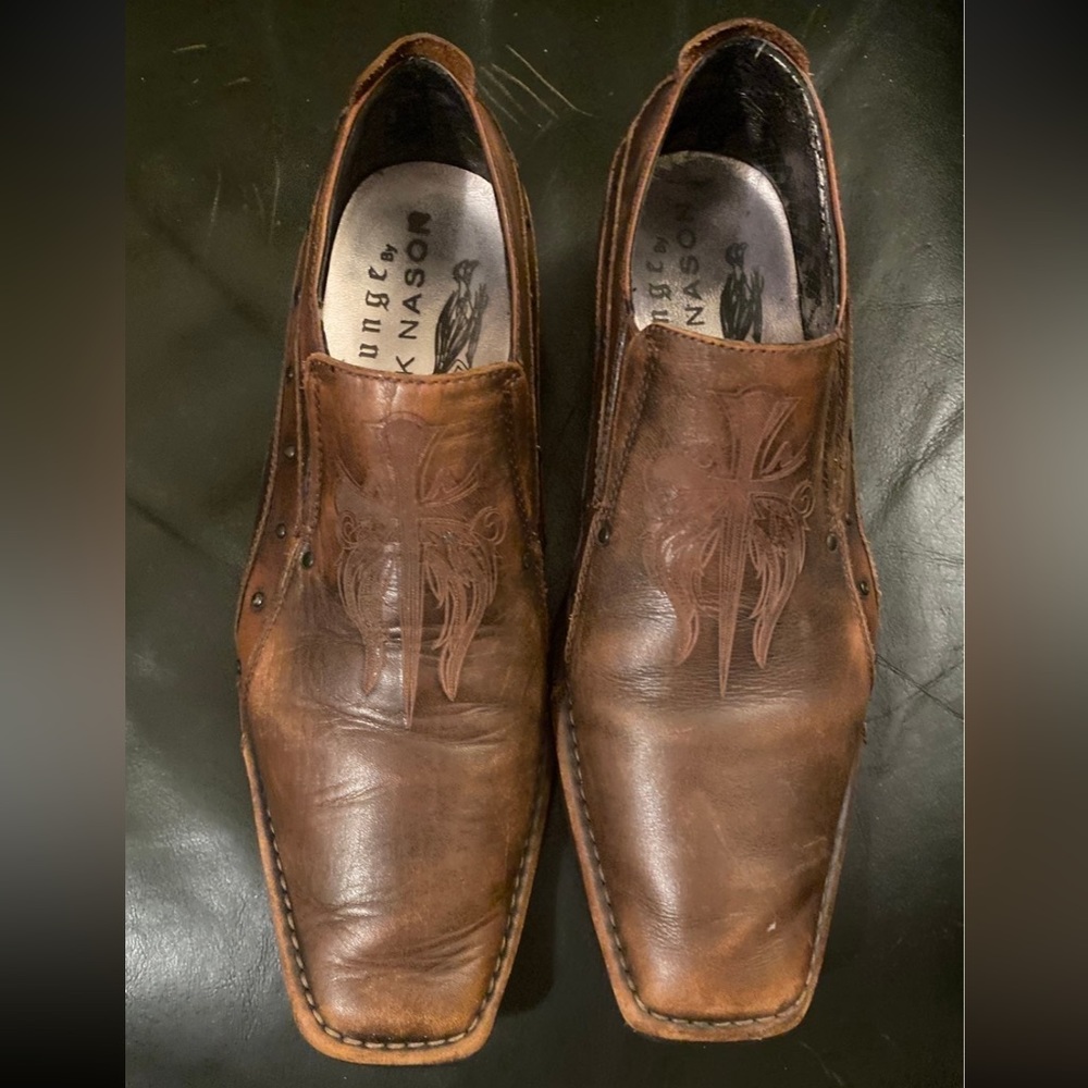 Lounge U Rock Men’s Brown Slip On  sz 9